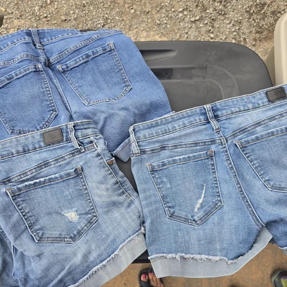 Celebrity Pink Distressed Blue Jean Shorts - Picture 2 of 3